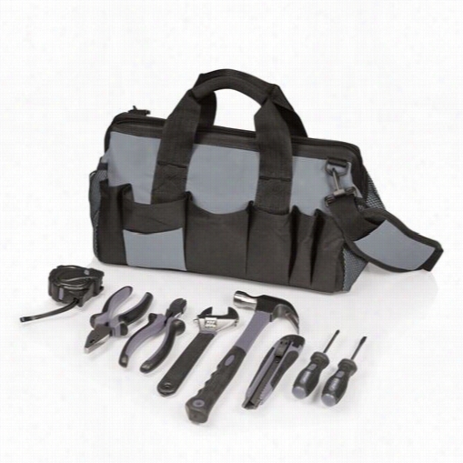 Picnic Time 714-000-17-000-0 8-piece Tool Kit In Black