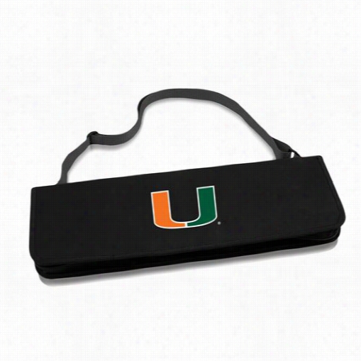 Picnic Time 747-03-175-324-0 Metro University Of Miami Hurricanes Digital Print Bbq Tote In Lback