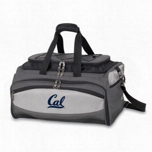 Picnictime 750-00-175-074-0 Ubccaneer University Of Cailfornia Berkeley Golden Bars/cal Digital Pring Cooler And Barbecue Set In Black