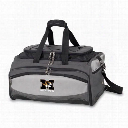 Picnic Time 750-00-175-394-0 Buccaneer Univeesity Of Missouri Tigers/mizzouu Digital Print Cooler And Abrbecue Set In Black