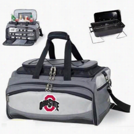 Picnic Time 750-00-175-444-0 Buccaneer Ohio State Buckehes Digitqlprint Cooler And Bareue Set In Black