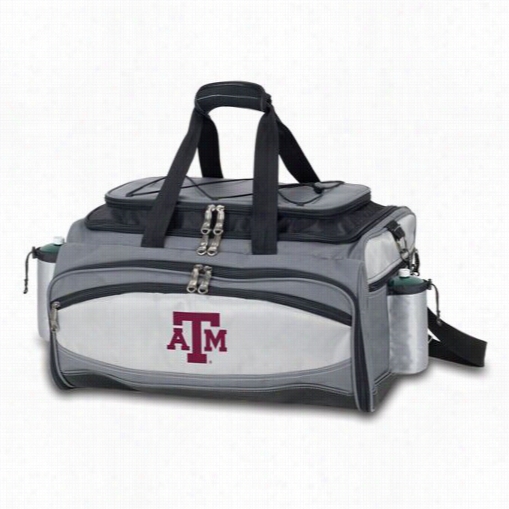 Picnic Time 770-0-175-562_0 Vulcan Texas A And M Aggies Ebmroidered Basket In Black