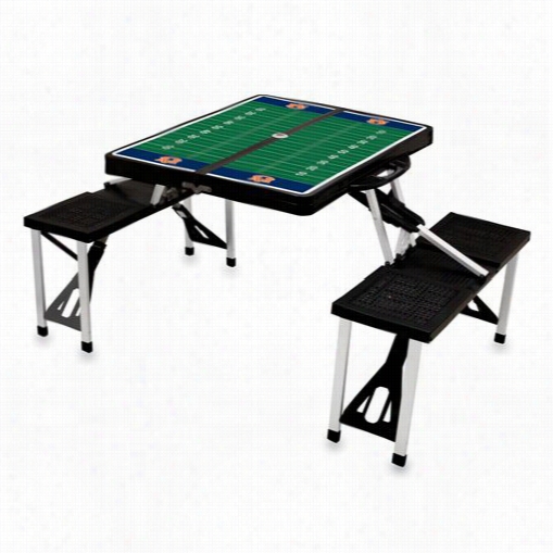 Picnic Time 811-00-175-045-0 Auburn University Tigers Digital Print Picnic Sport Table In Black