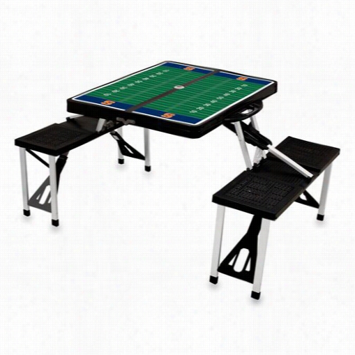 Piccnic Time 811-00-175-545-0 Syracse University  Orange Digital Print Picnic Sport Table In Black