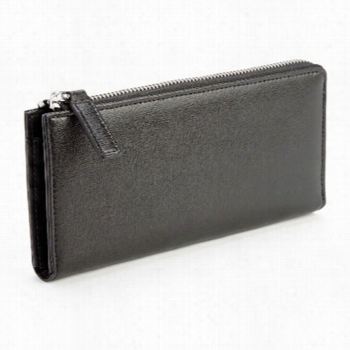 Royce Leather Rffid-166-blk-2 Rfid Blocking Saffiano Leather Fa Nwallet