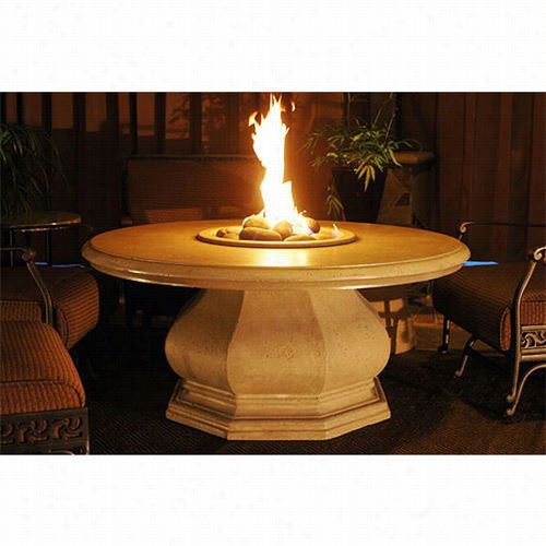 American Fyre Designs 625  Chat Height Octagon Firetable With Granite Inset And Key Valve