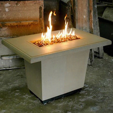 Ameican Fyre Designs 783 Contempo Rectangle Firetable With Key Valve