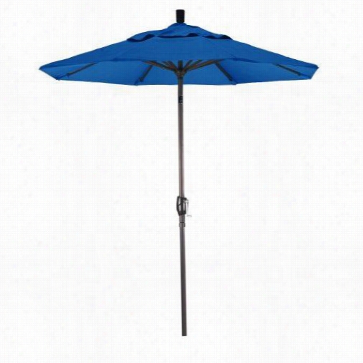 California Umbrella Gspt758117 7.5' Fibergllass Push Tilt Market Umberlla In Bronze