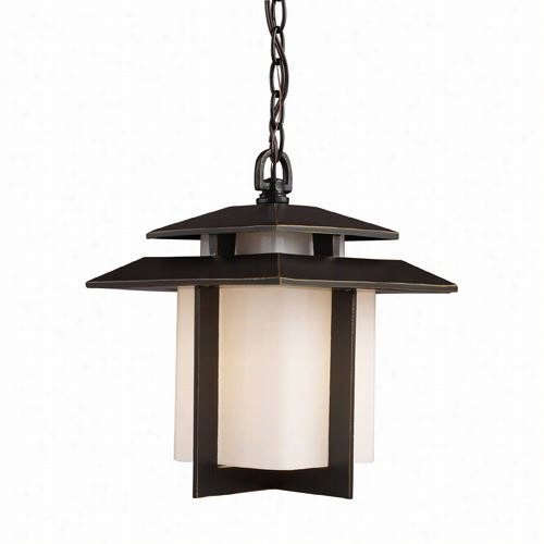 Elk Lighting 42192-1 Kanso 1 Light Otudoor Pendant  In Hazelnut Bronze