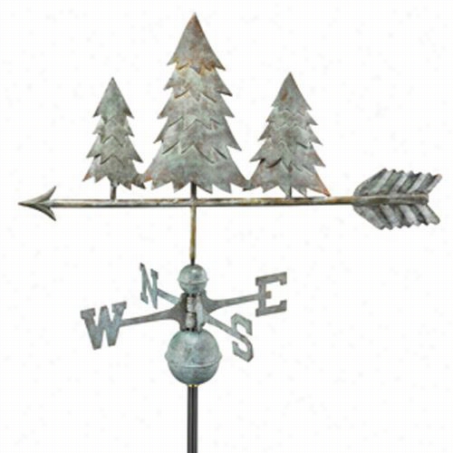 Good Directions 625v1 Pine Trees Weathervane In Blue Verde