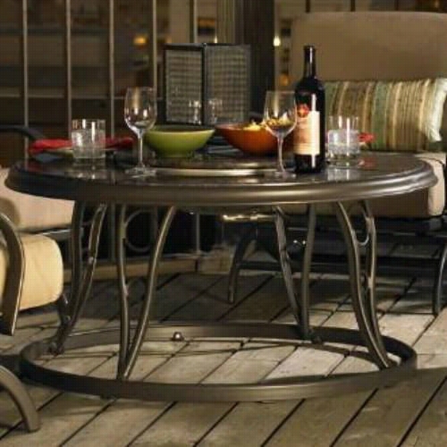 Outdoor Greatroom Cfp42-k 42""; Chat Firepit Table With Granite Top And Lazy Susan