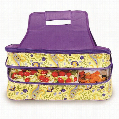 Picnic Plus Psm-721bu Entertainer Hot And Cold Food Carrier In Buttercup