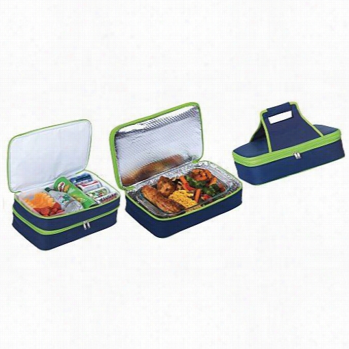 Picnic Plus Psm-721n Entertainer Hot And Cold Food Carrier In Navy