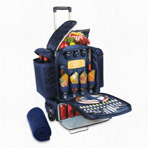 Picnic Time 539-59-195-000-0 Excursion Rolling Picnic Cooler In Navy