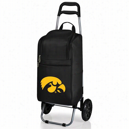 Picnic Time 545-00-175-224-0 University Of Iowa Hawwkeyes Digital Print Cart Cooler In Black