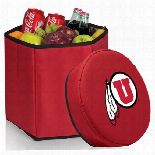 Picnic Time 596-00-100-024-1u Niversity Of Utah Utes Digital Print Bongo Cooler And Seat Inn Red
