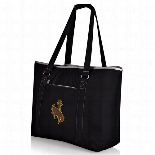 Picnic Time 598-001-75-694-0 Tahoe U Of Wyoming Cowboys Digital Print Coler Tote In Black