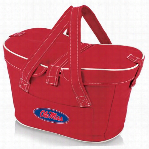 Picni Period 599-00-100-74-0 Mercado University Of Mississippi Rebels/olemiss Digital Print Basket In Red