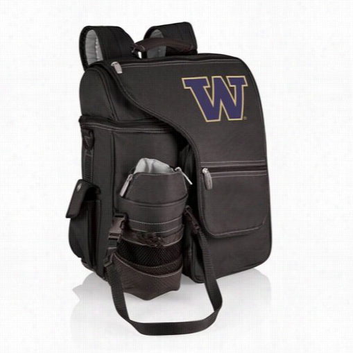 Picnic Period 641-00-175-622-0 Turismo U Nive Rsity Of Washington Huskies Embroidered Backpack In Black