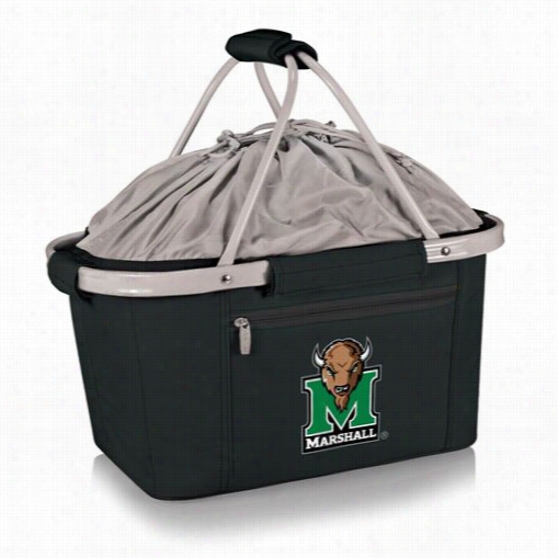 Picnic Time 645-00-175-894-0 Metro Marshall University Thundering Herd Digital Print Basket In Black