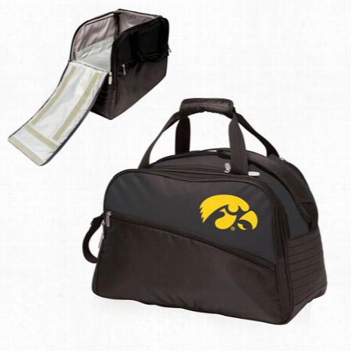 Picnic Time 671-00-175-224-0 Stratus Unviersity Of Iowa Hawkeyes Digitalprint Duffel Bag In Black