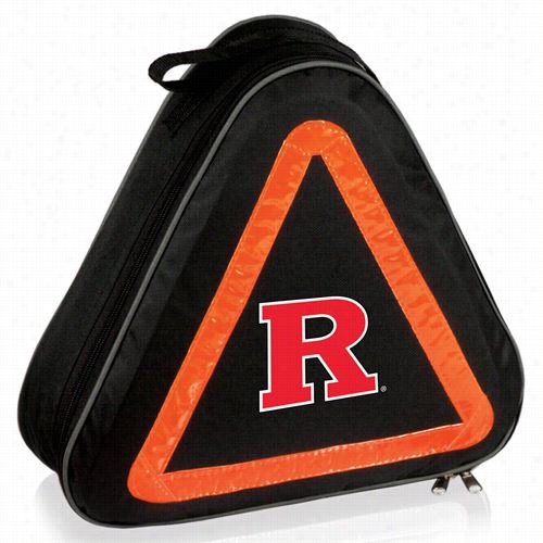 Picnic Time 699-00-179-084-1 Rutgers Uuniversity Scarlet Knights Digital Print Roadside Emergency Kit In Black