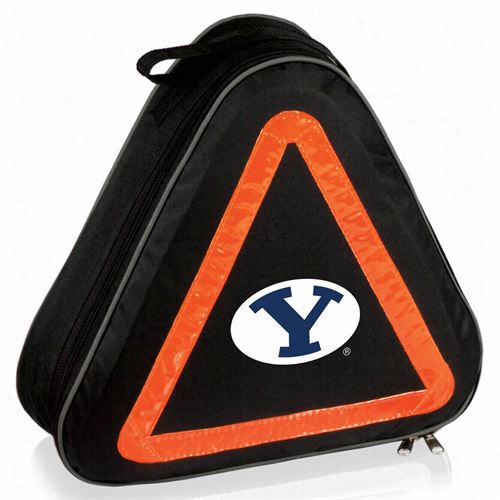 Picnic Time  699-00-179-714-0 Brigham Young University Cougars Digital Print Roadside Emergency Kit In Black