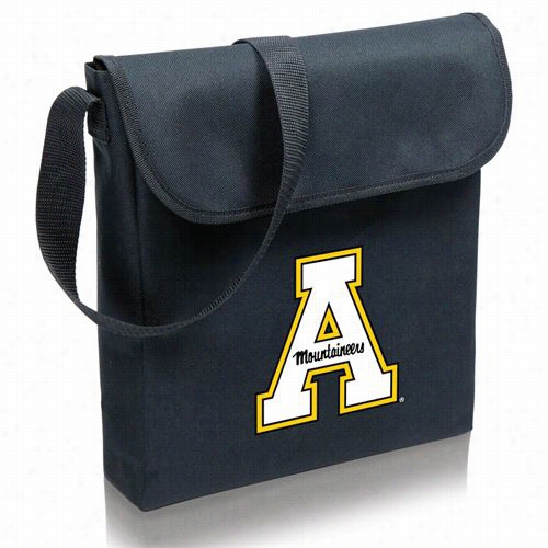 Picnic Time 774-00-175-794-0 V-grill Appalachian State Mountaineers Digital Print Bbq Grill  In Blaack