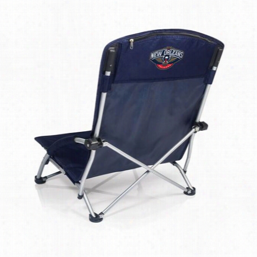 Picnic Time 792_00-138-314-4 Tranquility Chair  In Navy With Unaccustomed Orleans Pelicans Digital Print