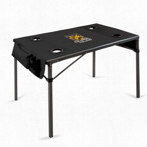 Picnic Time 799-00-17-774-0 Travel Colorado College Digital Print Table In Black