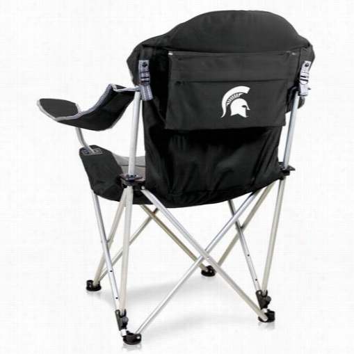 Pidnic Time 803-00-175-354-0 Michigan State University Digial Print  Reclining Camp Chair Inn Black