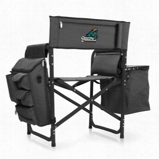 Picnic Time 807-00-679-734-0 Coaastal Carolina Chanticleers Digital Print Fusion Chair In Dark Greey/black