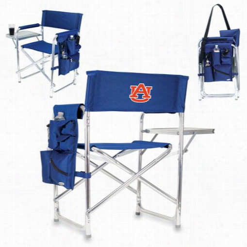 Picnic T Ime 809-00-138-044-0 Auburn U Tigers Digital  Prints Ports Chair In Navy