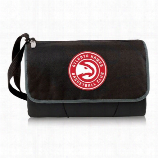 Picnc Time 82-00-175-014-4 Blanket Tote In Black With Atlanta Hawks Digital Print