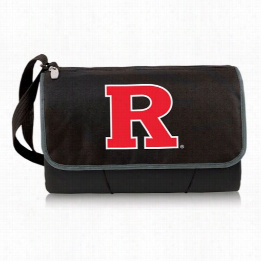 Picnic Time 820-00-175-084-1 Rutgers University Scralet Kn1ghts Digitl Print Blaanket Tote In Black