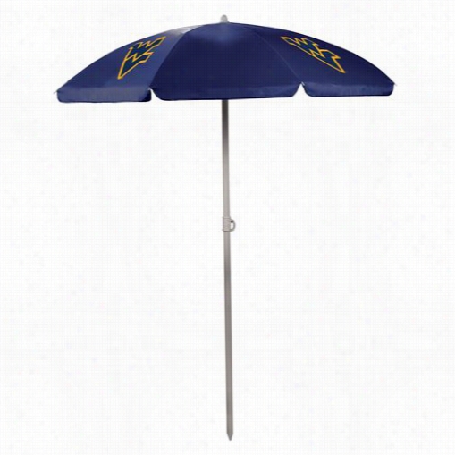 Picnic  Time  822-00-138-8 34-0 West Virginia Mountaineers Digital Print Umbrella In Navy