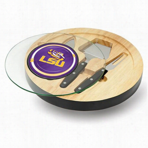 Picnic Time 829-00-179-294-0 Ventana Louisiana State Univ. Tigers Digital Printcheese Board In Black