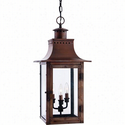 Quoizel Cm1912ac Chalmers 3  Light Outdoor Pedant In Aged Cooper