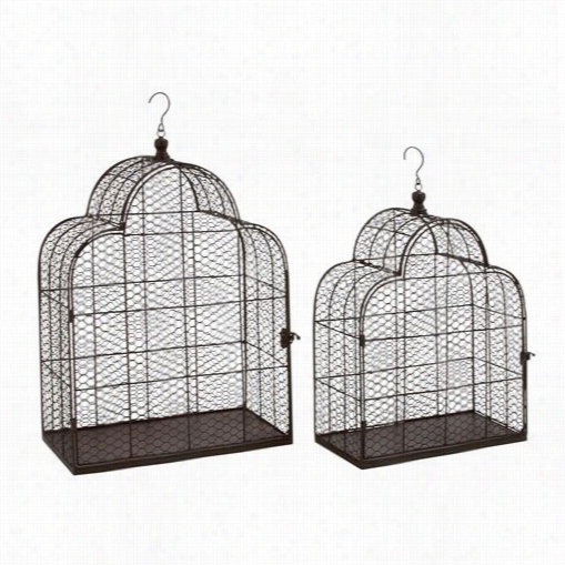 Woodland Imports 58507 Class Stylsd Metal Wire Bird Cage