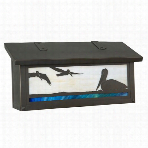 America's Finest Amilboxees Af-1732-bz-ch Coastal Cottage Horizontal Pelican Mailbox In Architectural Bronze