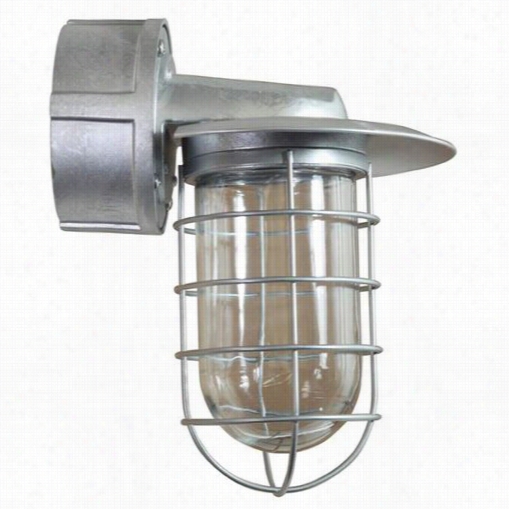 Anp Lighting Vtw200glclr-tcnc-42wpl-gup200-cvts200-49 Hemingwway 10-1/4"" 1 Ligh Outdoor Aluminum Wall Sconce In Galvanized