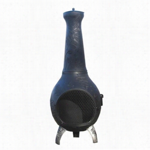 Blue Rooster Ch014gk Dragonfly And Fern Cast Aluminum Gas Chiminea