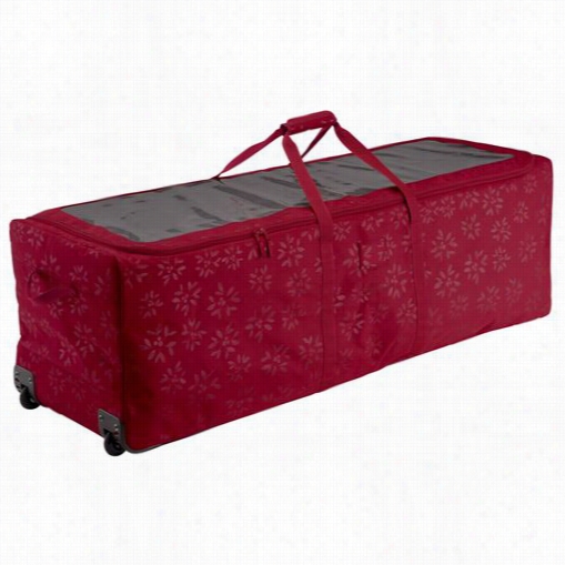 Classic  Acccessories 57004-014301-00 Seasons Festival Tree Rolling Storage Duffel In Cranberry