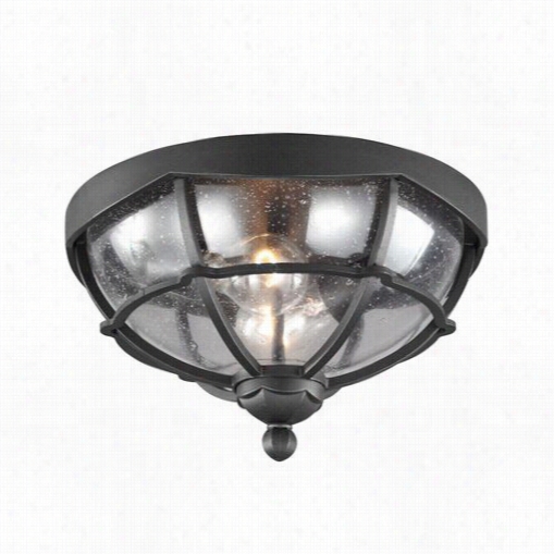 Feiss Ol9812txb Large Stream North 1 Light Outdooor Flu Sh Mount In Textured Black