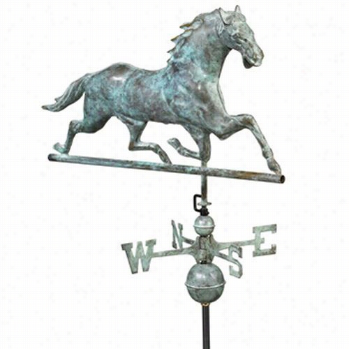 Good Directions 580v1 Horse Weathervane In Blue Verde