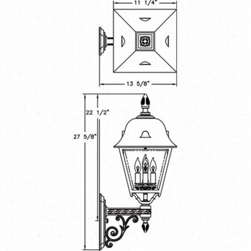 Hanover Lantern B5770 Large Jefferson25w Per Sockef 4 Li Ght Outdoor Wall Light