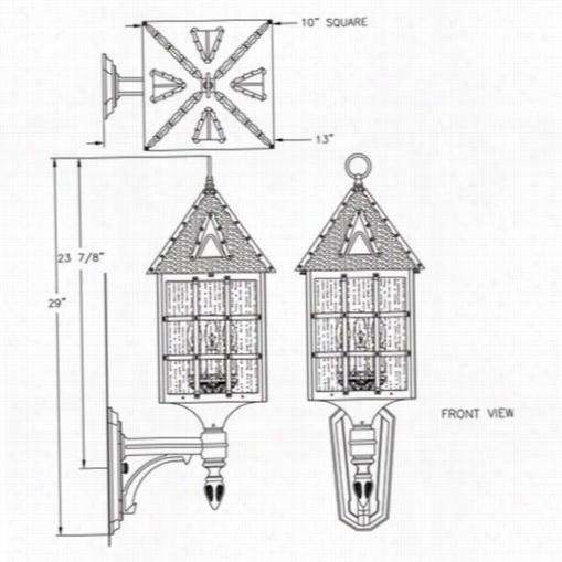 Hanover Lantern B8110 Large Abington 25w Per Socket 3 Lght Outdoor Wall Light