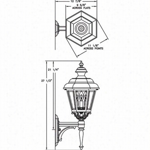 Hanover Lantern B9315 Medium Jamestown 25w By Socket 3 Light Outdoor Wall Ilght