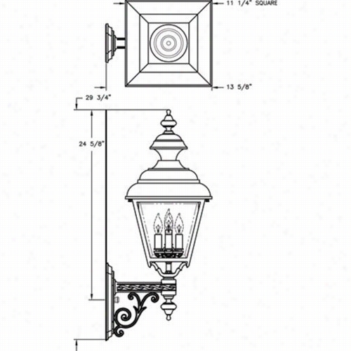 Hanover Lanttern B9670 Large Plymouth 2 5w Per Socket 4 Ligh Toutdoor Wall Light