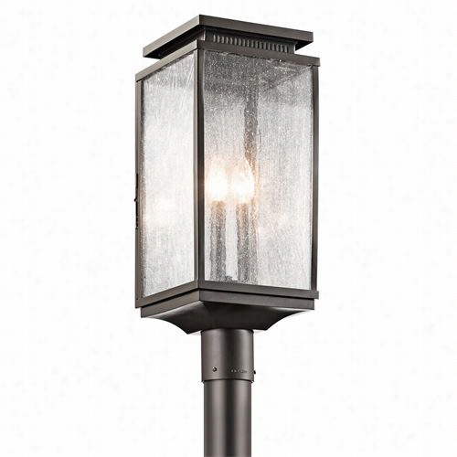 Kichler Lighitng 49378oz Manningham 3 Light Otudoor Post Ount In Olde Bronze